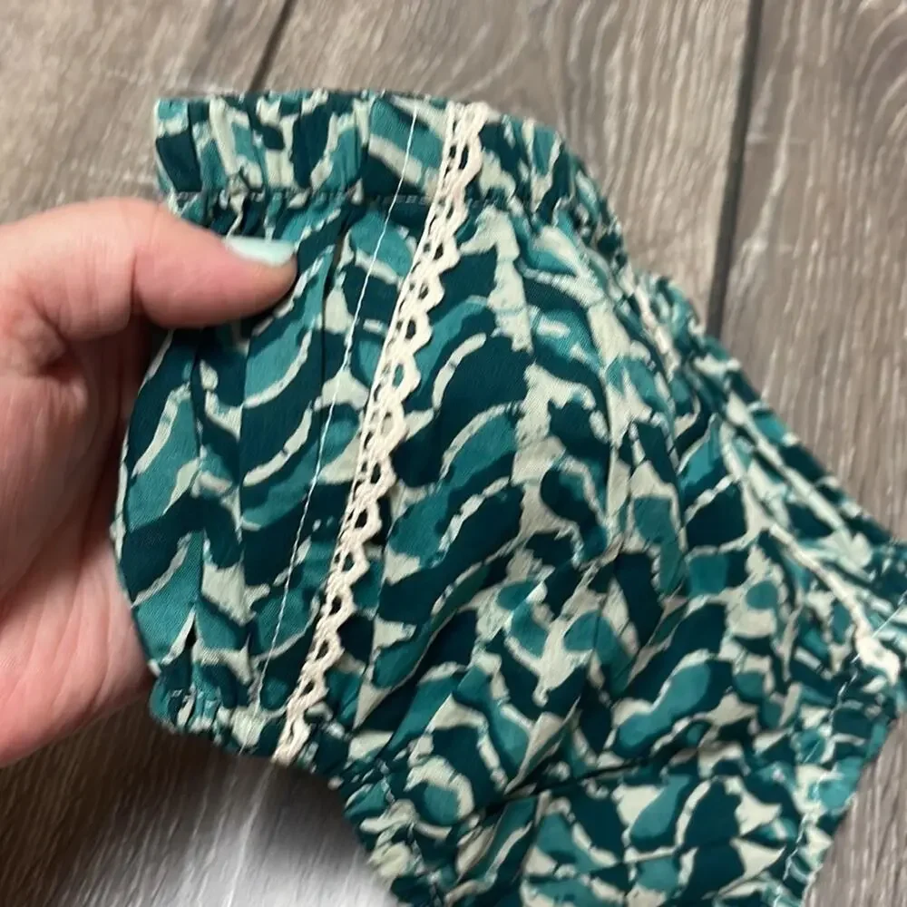 Yo Baby Made in India Teal Print Diaper Cover Size 18-24 Months NWT